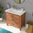35" L White Ceramic Single Bathroom Vanity Top with Sink
