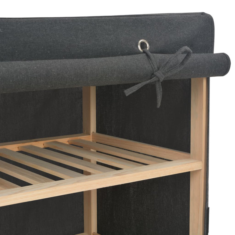 6 Pair Shoe Storage Cabinet, Grey/Brown