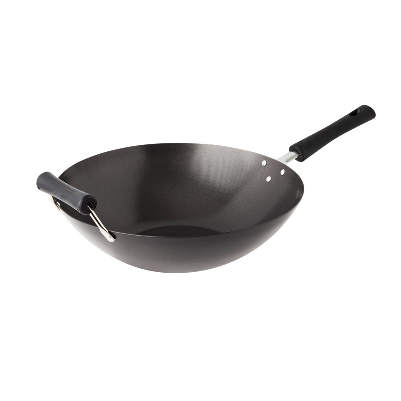 Wok en acier au carbone antiadhésif 14 po Honey Can Do