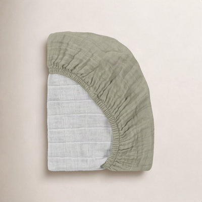 Matcha Muslin All-Stages Bassinet Sheet