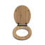 Croydex Soft Close Wooden Toilet Seat - Quick Release for Easy Cleaning and Adjustable Hinges with Top and Bottom Fixings, Antibacterial Seat Surface-91037025-91037026