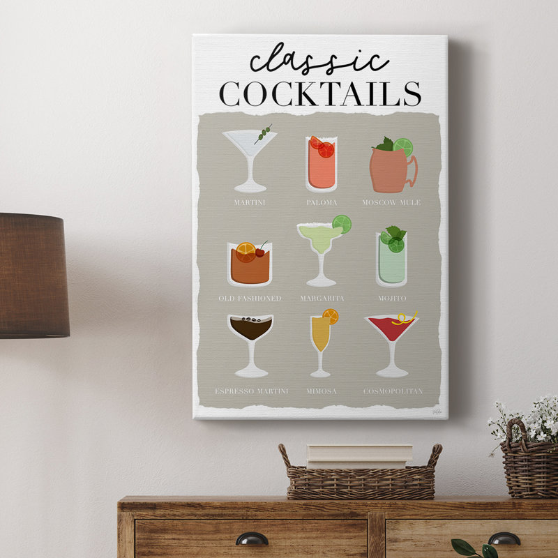 Cocktail classique - Cavas enveloppés de galerie, H 60 po x l 40 po