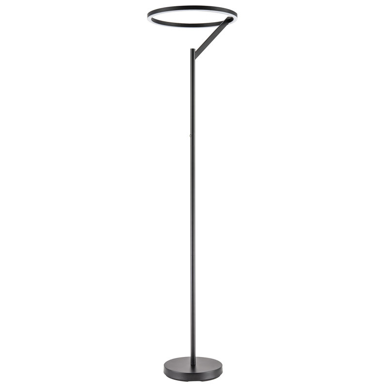 180cm LED Traditional Floor Lamp, Matte Black, Black