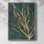 Reproduction encadrée de feuilles de jungle brunies II - bois massif-444219290