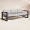 Smith 84.25'' Wide Rectangle Powder Coated Aluminum Patio Sofa with Sunbrella® Cushions
