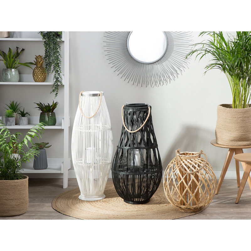 Wood Floor Lantern, Light Wood