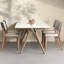 Rock plate dining table and chair combination-105358974
