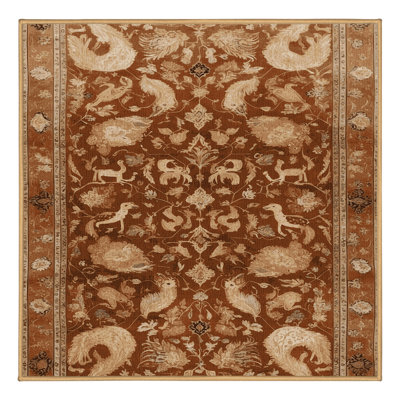 Machine Washable Persian Brown Area Rug