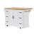 56 Inch Kitchen Island With Drop Leaf, Power Outlet, And Spacious Storage On Wheels, Perfect For Modern And Rustic Kitchens-1612922173