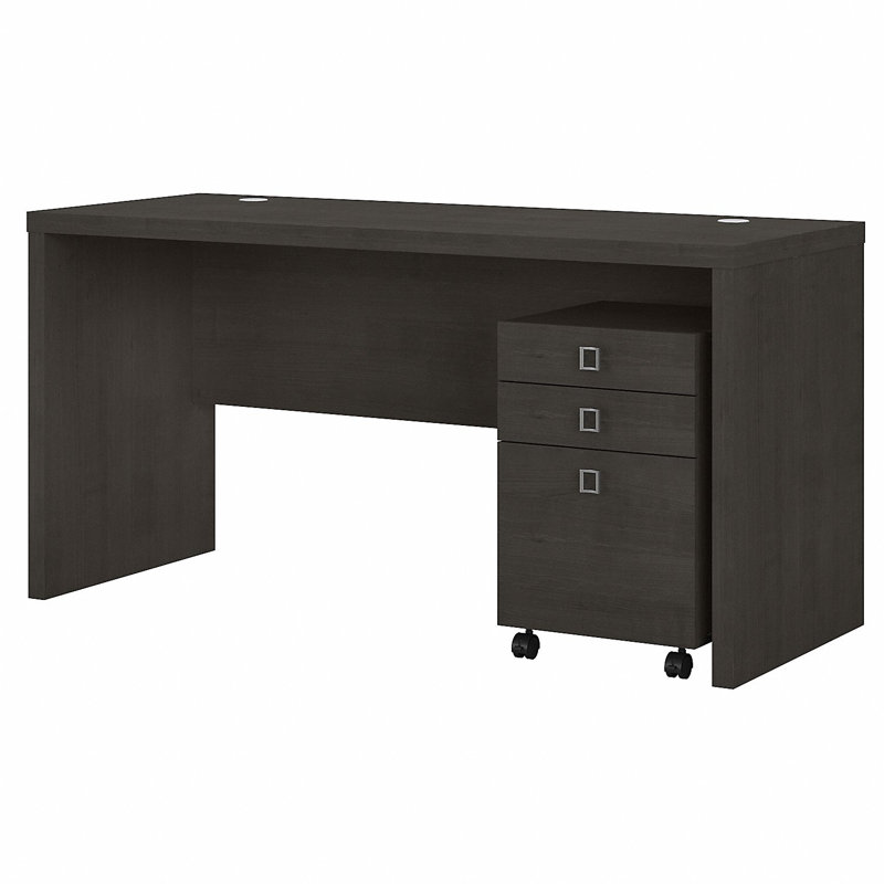 Ensemble de bureau rectangulaire 2 pièces Echo, Noir