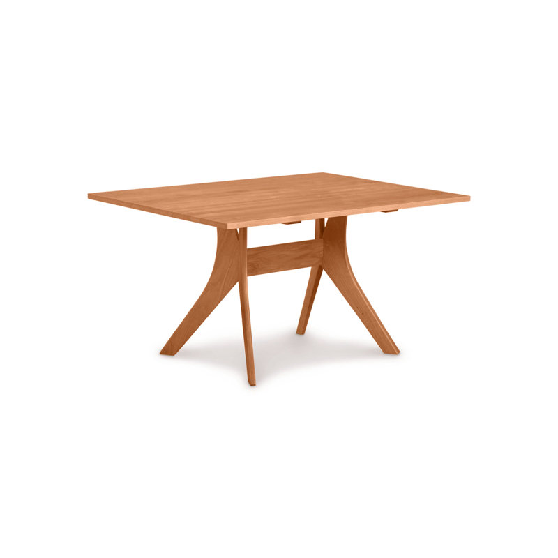 Audrey Extendable Solid Wood Trestle Dining Table, Natural Cherry, 66" L x 38" W