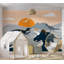 Adhésif mural pelez et collez, paysage de dinosaures abstraits-1962560452