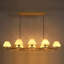 Lustre à 8 lumières à intensité variable en acier et verre-1875154400-1864377852