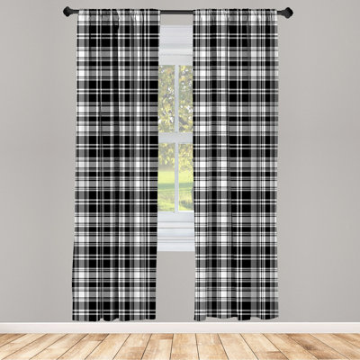 British Tartan Celtic Semi-Sheer Rod Pocket Curtain Panels -  East Urban Home, 837A7891C72F489184698DED01D80FCD