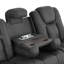 Ensemble 2 pièces: canapé inclinable électrique avec table rabattable et causeuse console, gris anthracite-89117329