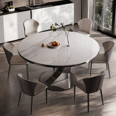 Light luxury household round dining table sets by Pakloer