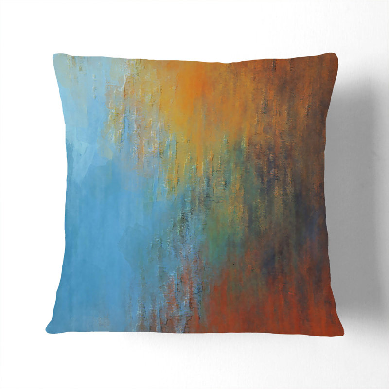 Abstract Square Throw Cushion, 55cm H x 55cm W x 20cm D