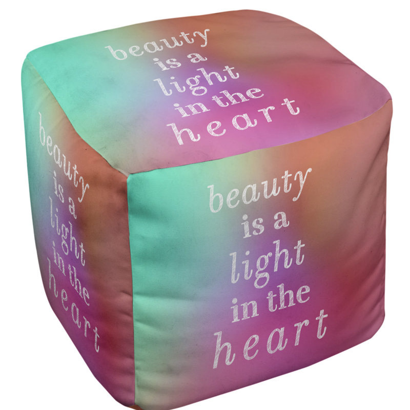 Upholstered Ottoman, Neon Glow