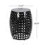 Table de bout en métal - coupe en fer chic, 16,17 po x 16,17 po x 19,9 po, sans assemblage, stable, cadre moderne noir thermolaqué, l 16,50 po x H 20,50 po-1005680659