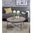 Weathered Gray Oak & Metal Finish Coffee Table