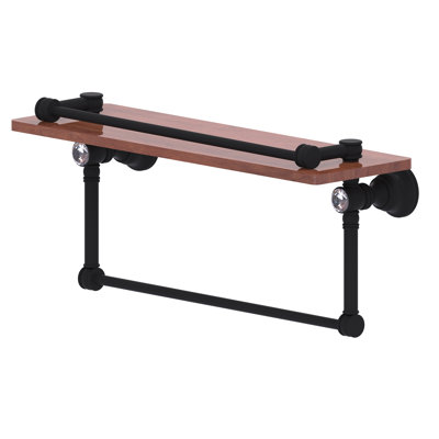 Freyja Ironwood Bracket Shelf with Towel Bar