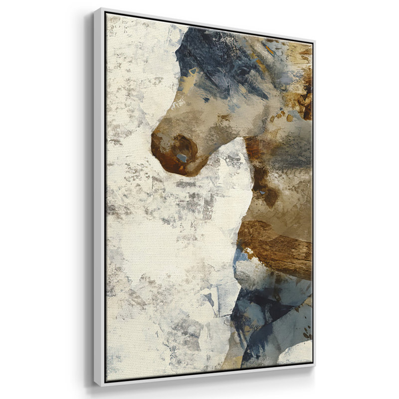 Gallop - 3 pièces, reproduction encadrée sur toile, H 24 po x l 48 po x P 2 po, Cadre blanc