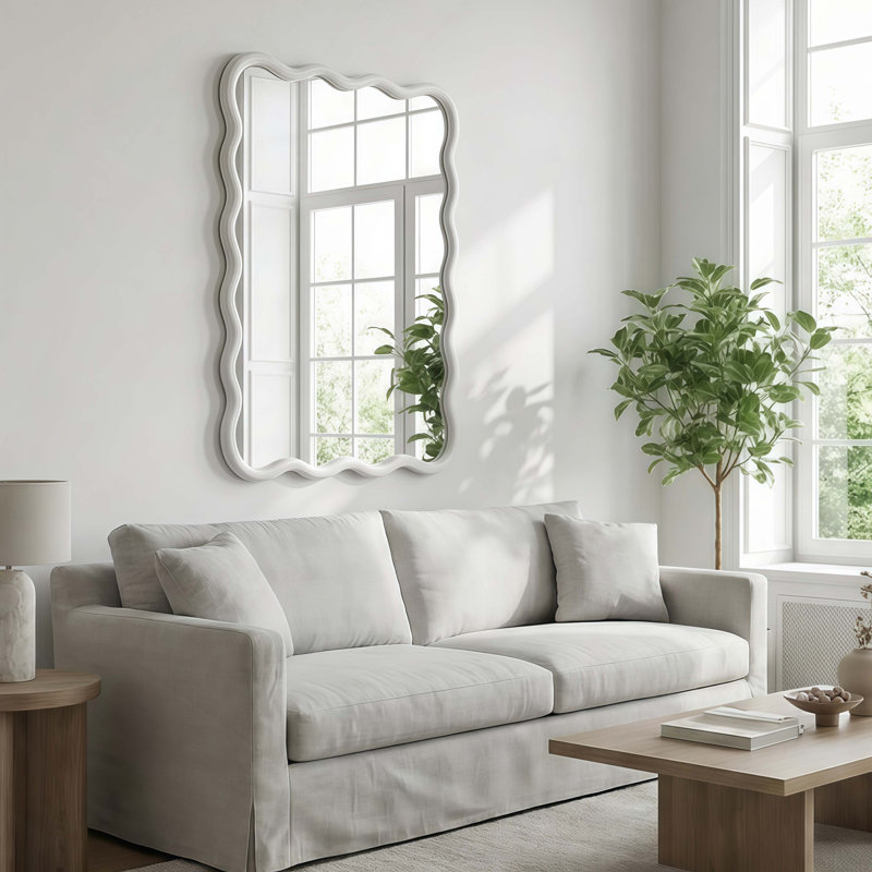 Miroir décoratif 20 po x 30 po, Blanc