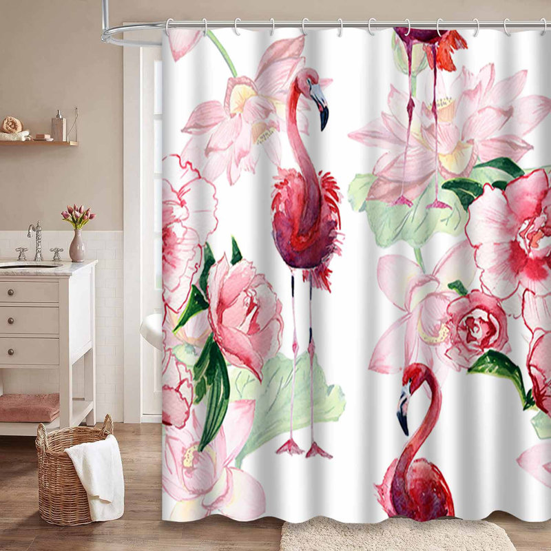 Rideau de douche avec 12 crochets, L 72 po x l 78 po