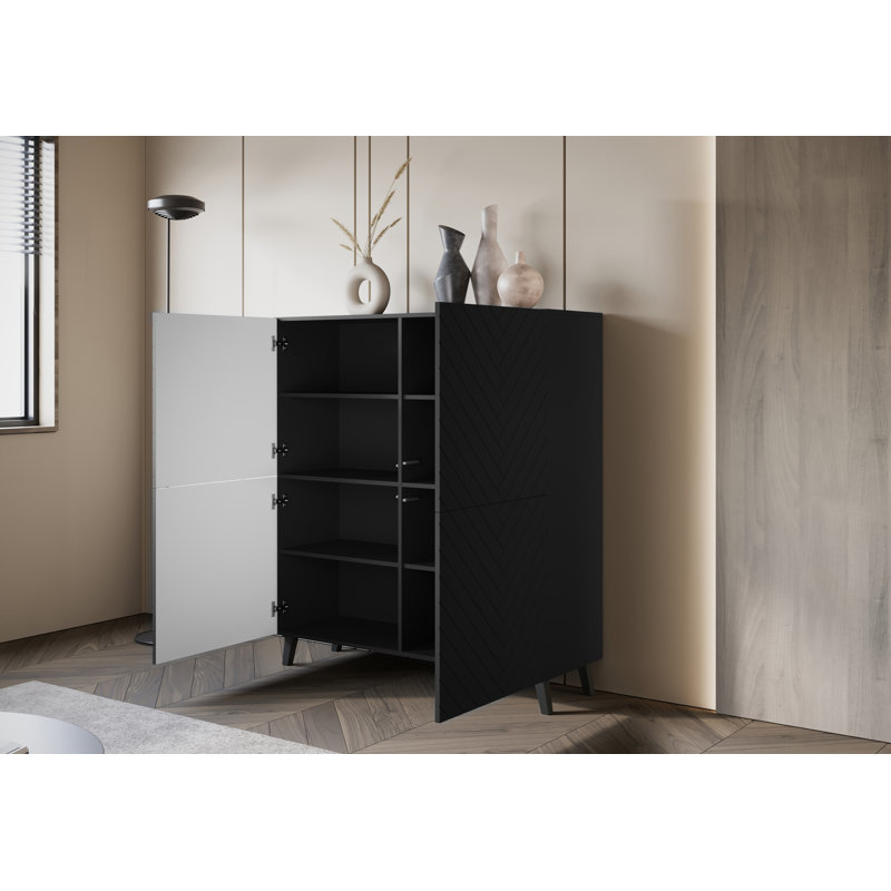 120cm Sideboard, Black