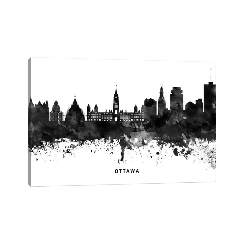 Ottawa Skyline by WallDecorAddict - Wrapped Canvas Painting, 66.04 cm H x 45.72 cm W