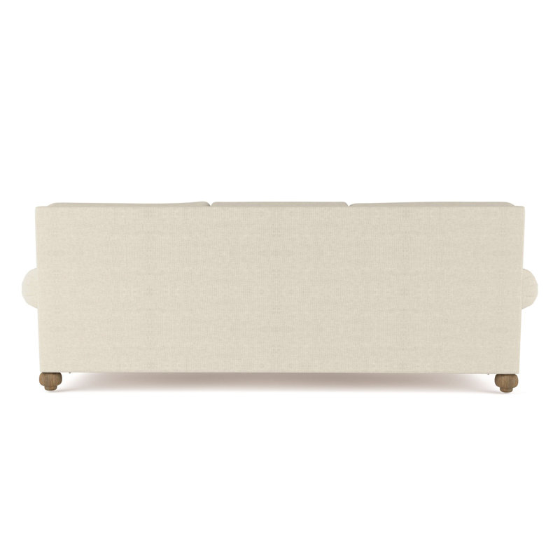 Canapé Leroy, H 36 po x l 96 po x P 43 po, Huître de lin Box Weave, Patiné
