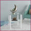 Table basse 2 pièces en verre trempé blanc pour petits espaces, table d'appoint de salon / chambre à coucher facile à nettoyer-121048849-121048848