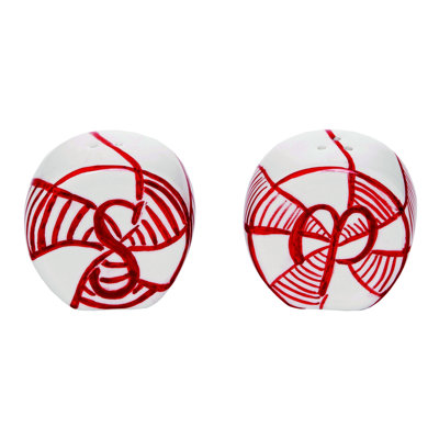 Transpac Dolomite 7.5 in. Multicolor Christmas Vintage Holiday Salt and Pepper Shaker Set of 2