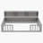 Grey Watsons Floor Bed With Bedside Bookcase, Shelving, And Safety Guardrails-1831159702-1831159703