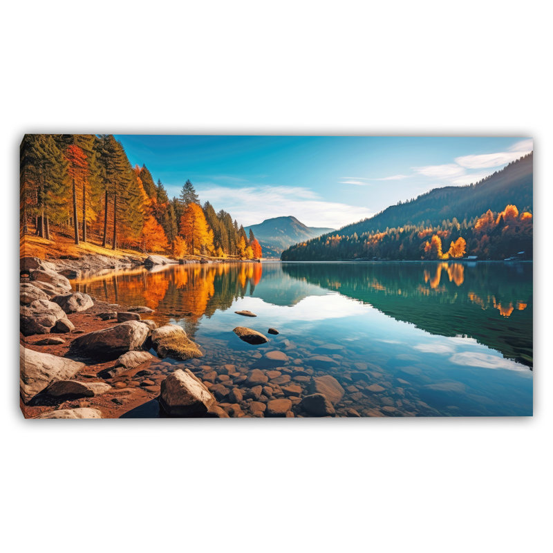 «Clear Shoreline Morning», art mural sur toile tendue, H 24 po x l 42 po