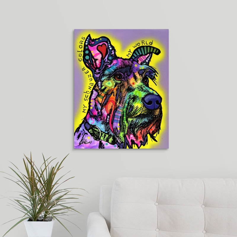 « my schnauzer », reproduction, Toile, H 20 po x l 16 po x P 1,5 po