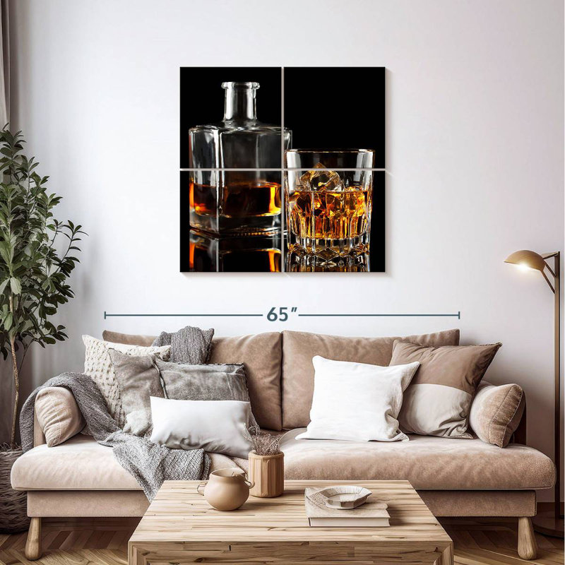 Ensemble de carafe à whisky Yarlin, H 38 po x l 38 po