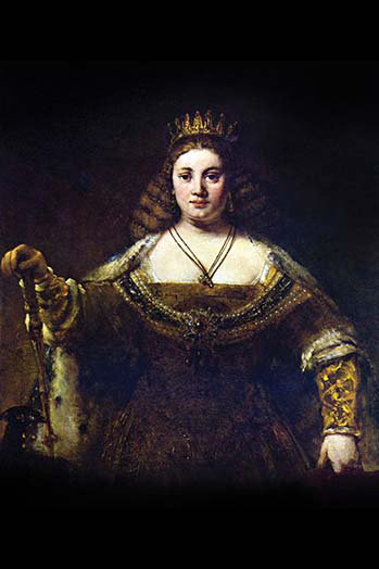 « juno » par rembrandt van rijn, reproduction d’art, 42" H x 28" W
