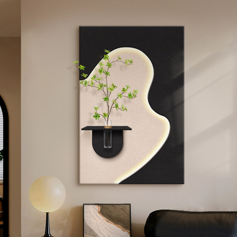 Black + White  Rectangle Crystal Wall art, 39.37" H x 27.56" W