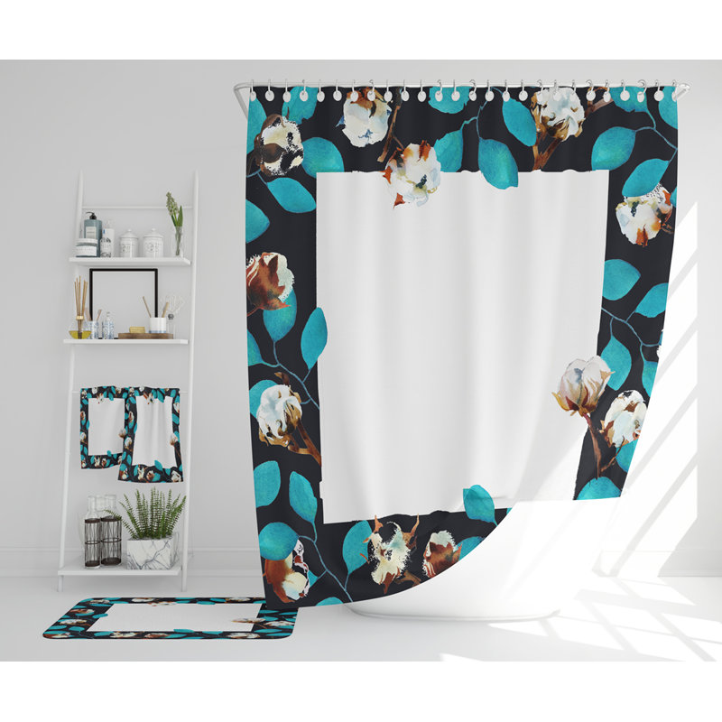 Nazish Polyester Shower Curtain Set