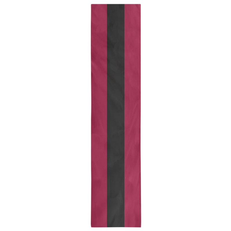 Miami Basketball Table Runner, 72" L x 16" W, Red/Black/Red, Poly Twill