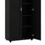 Élégante armoire de rangement en bois pour salle de bain avec conception anti-basculement, tablettes réglables et amplement de rangement-121932670