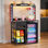 Armoire pour casse-croûte avec mini espace réfrigérateur, organisateur de collations compact avec tiroir et huche, station de café pour appartement, dortoir ou bureau, l 35,8 po