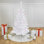 Arbre de Noël artificiel pin blanc 2 pi avec lumières roses