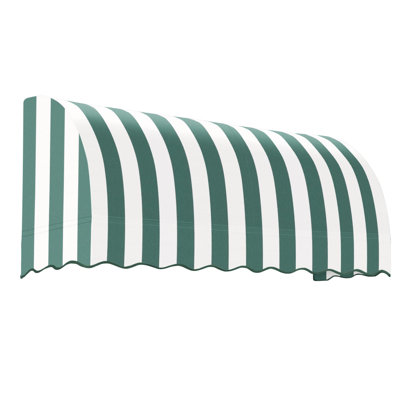 Store fixe Awntech Savannah, 194 cm (L) x 79 cm (H) x 61 cm (P), rayures forêt/blanches