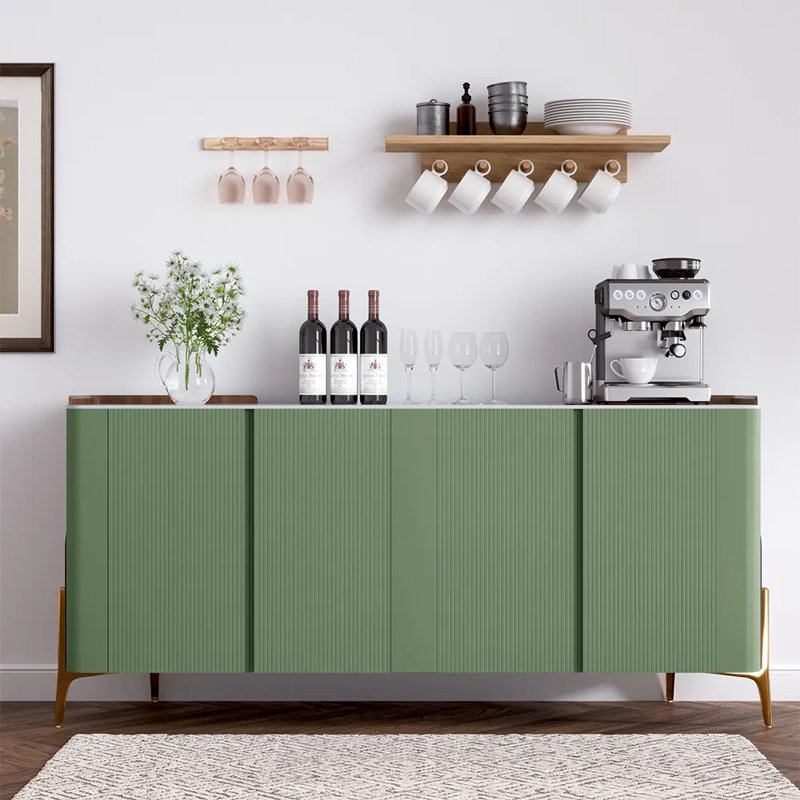 Buffet avec crédence 70 po Modern Luxury Luxury, Vert