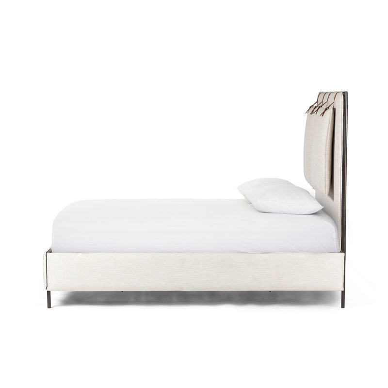 Leigh Upholstered Bed, King, Ivory