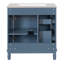 Meuble-lavabo de 30 po avec lavabo en céramique, petite armoire de salle de bain, armoire moderne avec 2 tiroirs et tablette réglable-1104278337