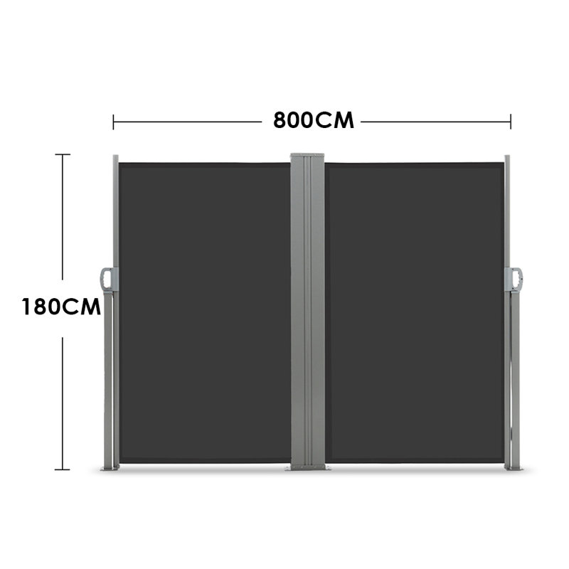 Breeins 8.6cm D Polyester Cover Retractable Freestanding Awning, 180cm H x 800cm W x 8.6cm D