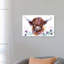 Highland Cow Among The Thistles by BebesArts - Wrapped Canvas Painting-2070817053-2021534195